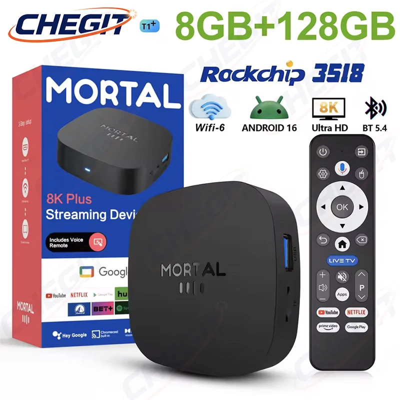 Home Cinema Google - Nowy T1+ 8K HD TV Box