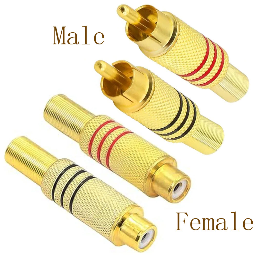 Home Cinema Solution - 4 SZT. Złącze RCA pozłacane, do