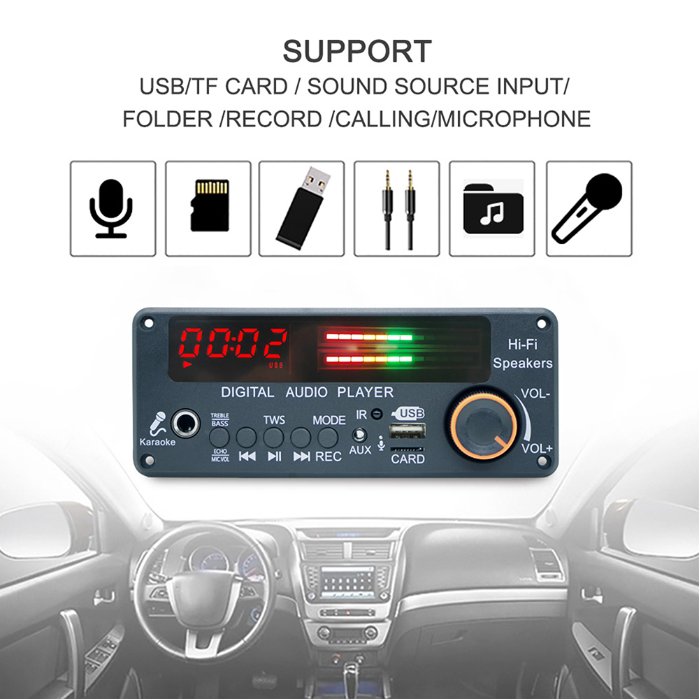 Surround Sound Decoder - Płytka dekodera MP3 WMA WAV DC12V