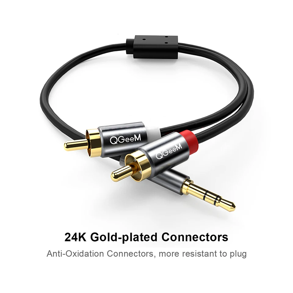 Kabel QGeeM RCA 2RCA do 3.5mm, – Home Cinema Solution recenzja i cena