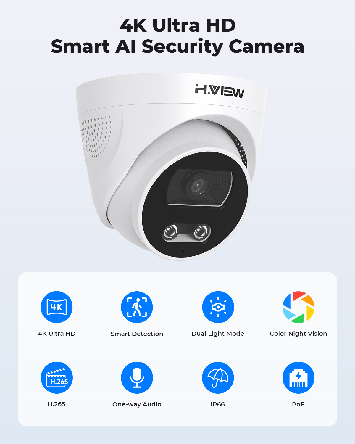 H.View 8Mp, że Poe kamera Ip A – Home Cinema Outdoor recenzja i cena