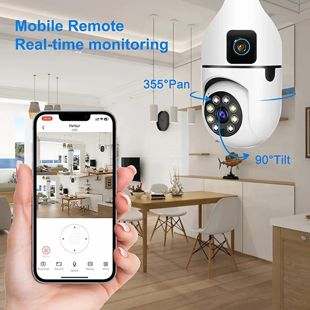 Kamera IP WiFi w żarówce E27,  – Home Cinema Outdoor recenzja i cena