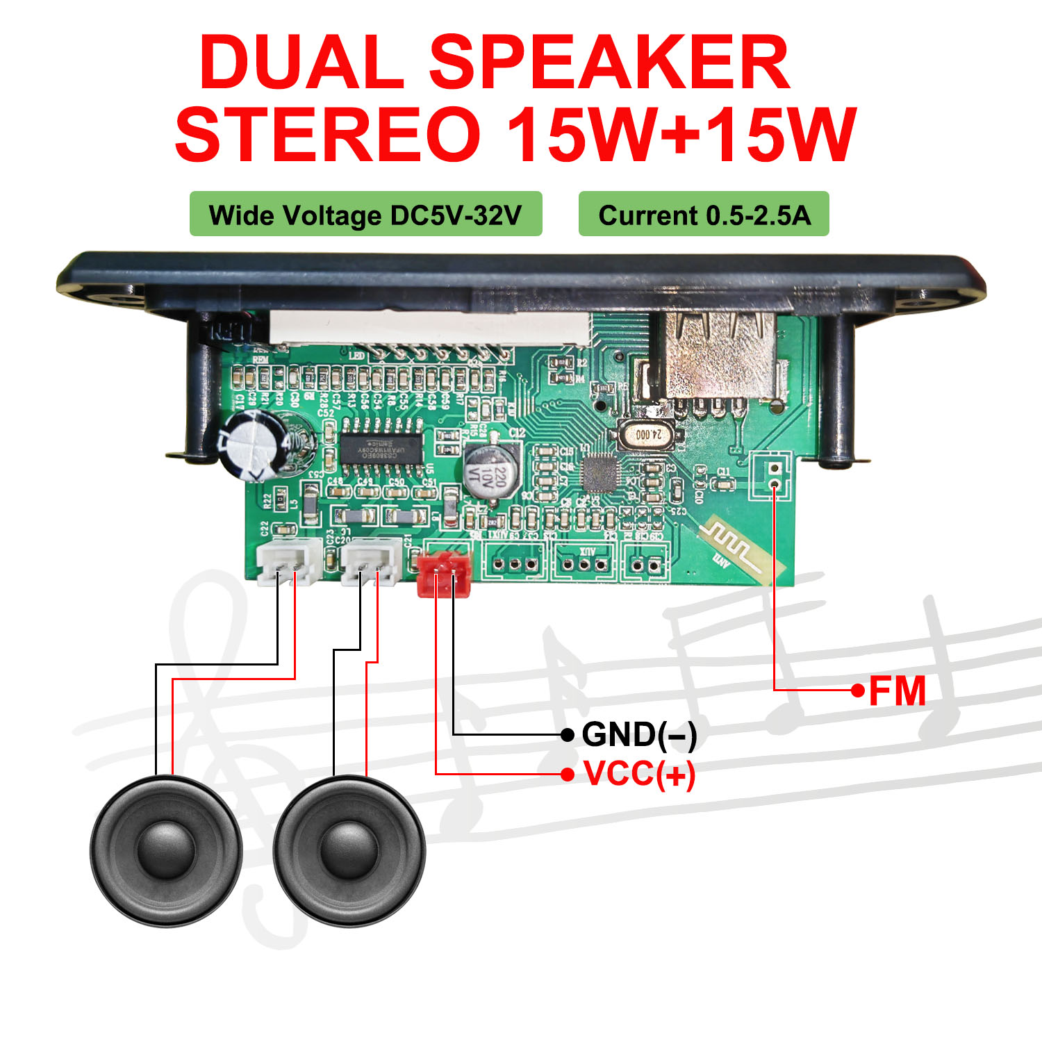 DC 5V-32V 30W Bluetooth5.0 Wzm – Surround Sound Decoder recenzja i cena