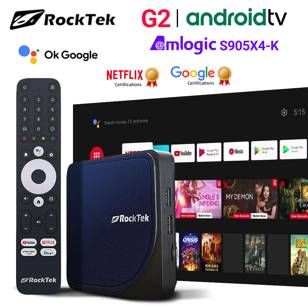 RockTek G2 4K AndroidTV 14 Str – Home Cinema Google recenzja i cena