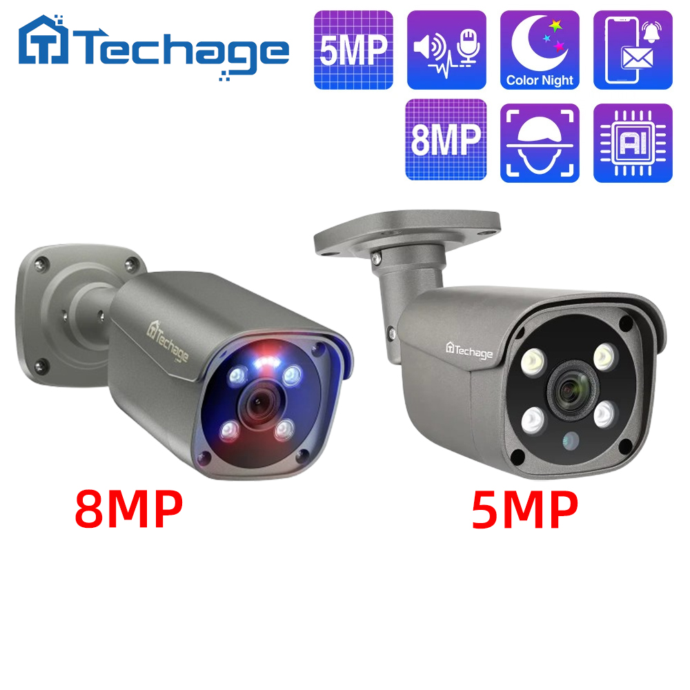 Kamera Techage 8MP 5MP 4MP POE – Home Cinema Outdoor recenzja i cena